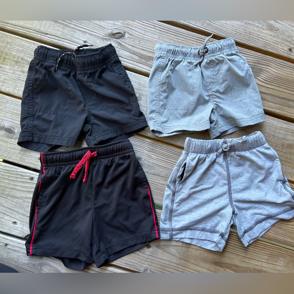 4 Jumping Beans 12M Black and Gray Shorts Bundle - Toddler Baby Kid